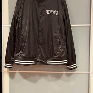 Black Culiacán Jacket with Striped Cuffs
